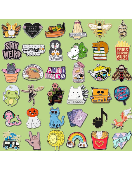 Conjunto de 50 Pines de Esmalte SINCCO para Mochilas y Sombreros Conjunto de 50 Pines de Esmalte SINCCO para Mochilas y Sombreros