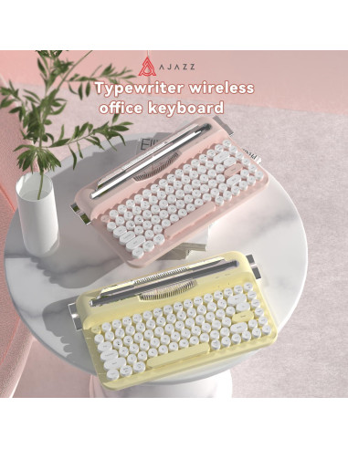 Teclado Mecánico Inalámbrico Ajazz AF84 Retro Negro