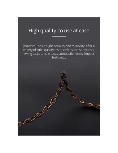 Cable de Reemplazo KZ 2PIN 3.5mm Cobre 4 Núcleos 1.2m
