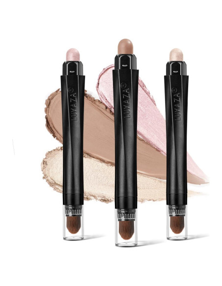 Barra de Sombra de Ojos Crema LUXAZA 3PCS Mate y Brillante Barra de Sombra de Ojos Crema LUXAZA 3PCS Mate y Brillante