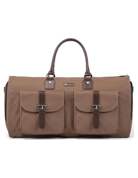 Bolsa de viaje convertible Modoker 45L, lona resistente marrón Bolsa de viaje convertible Modoker 45L, lona resistente marrón