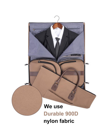 Bolsa de viaje convertible Modoker 45L, lona resistente marrón