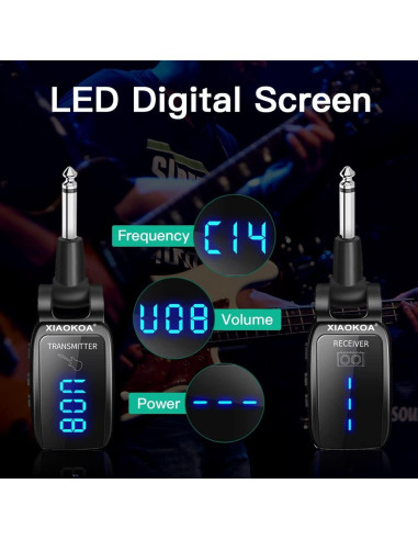 Transmisor Receptor Inalámbrico UHF XIAOKOA para Guitarra