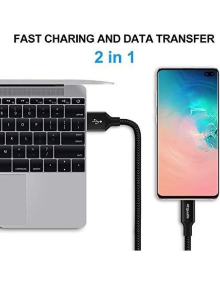Cable USB A a USB C etguuds 5m Carga Rápida Nylon Trenzado Cable USB A a USB C etguuds 5m Carga Rápida Nylon Trenzado
