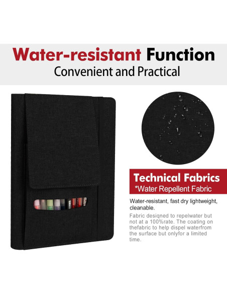 Cubierta para cuaderno Steno Ditiord A5 Negra Impermeable Cubierta para cuaderno Steno Ditiord A5 Negra Impermeable