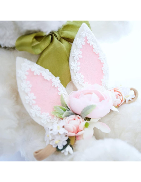 Diadema de Nylon Floral Conejito de Pascua para Bebé RT002 Diadema de Nylon Floral Conejito de Pascua para Bebé RT002