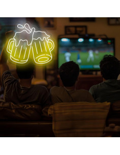 Luz de Neón LED Cerveza Bklphsey 39.37x34.04cm 2