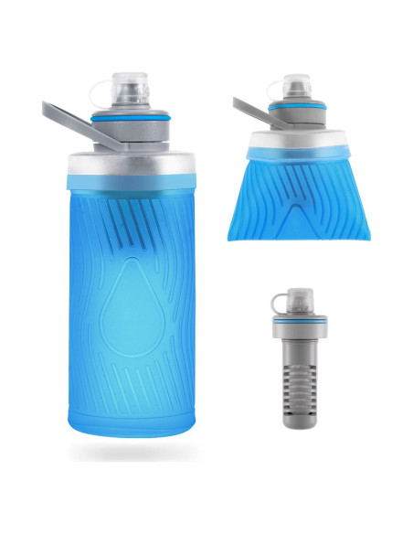 Botella de Agua Plegable Joypur K8801 con Filtro 700ml Azul Botella de Agua Plegable Joypur K8801 con Filtro 700ml Azul