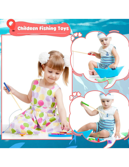 Juego de Pesca Magnética de Madera Feradny - 10 Varas Coloridas Juego de Pesca Magnética de Madera Feradny - 10 Varas Coloridas