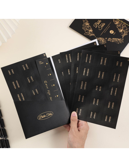 Etiquetas de Biblia VYRANA Laminadas Foil Dorado 105 Piezas Etiquetas de Biblia VYRANA Laminadas Foil Dorado 105 Piezas