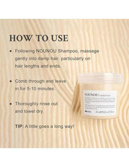 Set de Champú y Acondicionador Hidratante Davines NOUNOU 226g Set de Champú y Acondicionador Hidratante Davines NOUNOU 226g