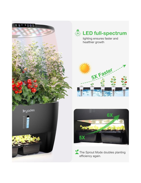 Kit de Cultivo Hidropónico DRYADES 16 Cápsulas 7L LED 24W Kit de Cultivo Hidropónico DRYADES 16 Cápsulas 7L LED 24W