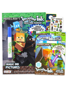 Conjunto de Libros para Colorear Minecraft Imagine Ink - 2 Pzs