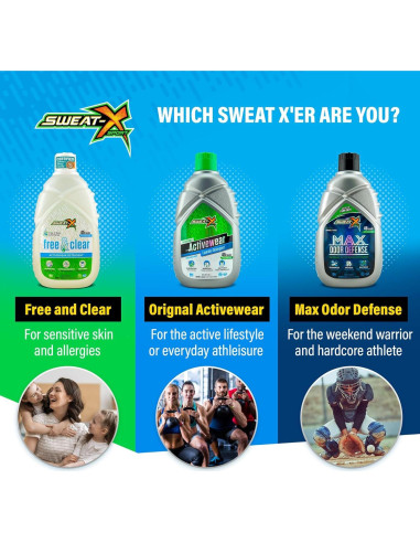 Detergente para Ropa Deportiva Sweat X 1.32L Hipoalergénico