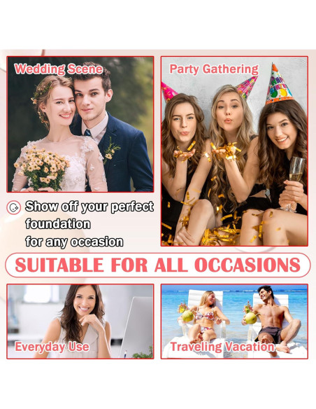 Base de Maquillaje Líquida Cambia de Color LingHaoLH + Set Completo Base de Maquillaje Líquida Cambia de Color LingHaoLH + Set Completo