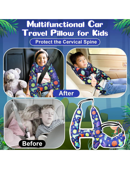 Almohada de Viaje para Niños Chunful H Ajustable Dinosaurio Almohada de Viaje para Niños Chunful H Ajustable Dinosaurio