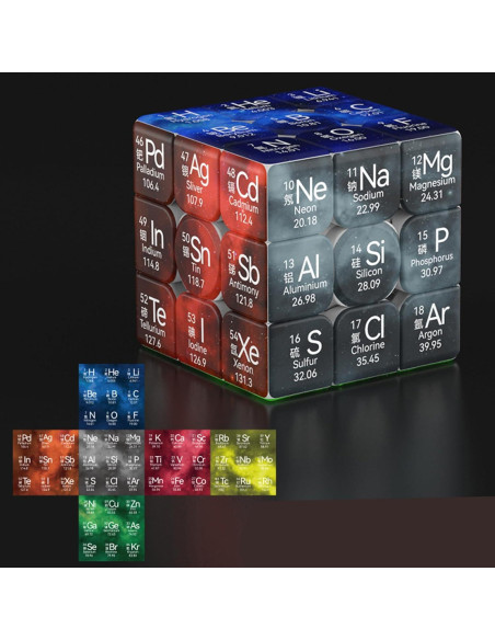 Cubo de Velocidad 3x3 XINGLETOYS Tabla Periódica Juguete Educativo Cubo de Velocidad 3x3 XINGLETOYS Tabla Periódica Juguete Educativo