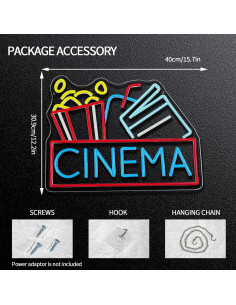 Cartel de Neón LED Regulable Cine Runalosa 40x31 cm 2