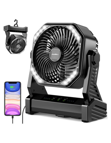 Ventilador de Camping AddAcc D10 20000mAh Recargable 58h