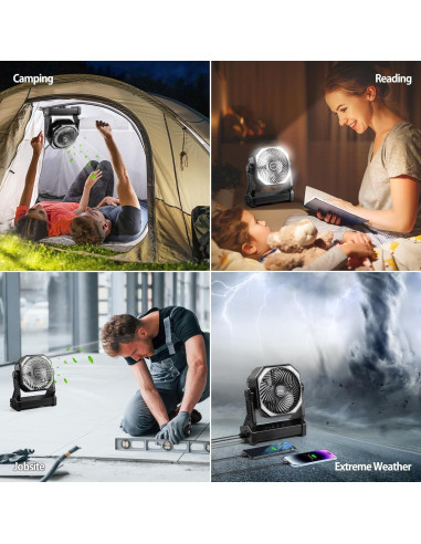 Ventilador de Camping AddAcc D10 20000mAh Recargable 58h