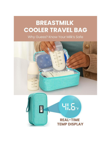 Bolsa Enfriadora de Leche Materna WIBOND Verde Claro 6-8 Bolsas