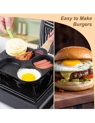 Sartén Antiadherente MyLifeUNIT para Freír Huevos 4 Tazas