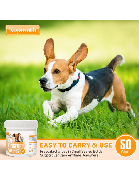 Toallitas Limpiadoras para Oídos de Perro Kopmath 50 Unidades Toallitas Limpiadoras para Oídos de Perro Kopmath 50 Unidades