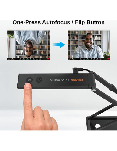 Cámara de Documentos VIISAN P4U-A 13MP 4K con Luz LED y Micrófono
