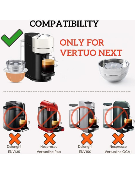 Cápsula de café reutilizable BENFUCHEN para Vertuo Next 230ml Cápsula de café reutilizable BENFUCHEN para Vertuo Next 230ml