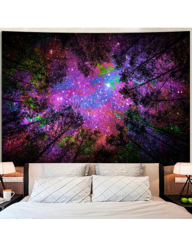 Tapiz Miytal Blacklight Cielo Estrellado 130x150 cm