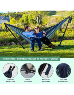 Hamaca portátil ajustable HOME RIGHT con soporte 272 kg 2