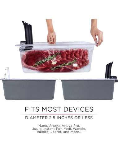 Contenedor Sous Vide 26 QT Veske con Tapa y Manga Aislante