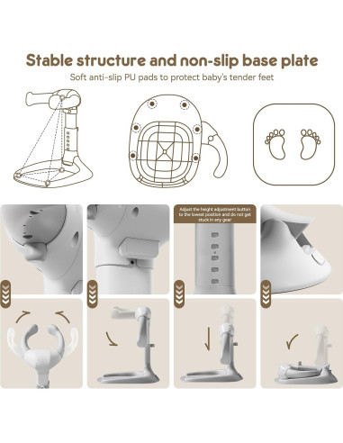 Soporte de Ducha Ajustable para Bebés Hebei Duoduohani Gris