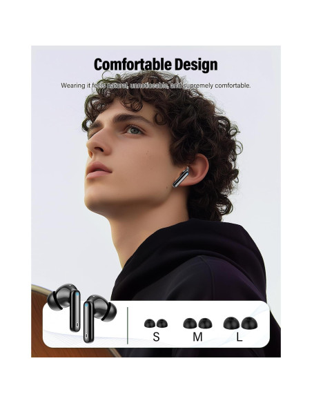 Auriculares Inalámbricos A90 Pro Bluetooth 5.4 con Micrófono