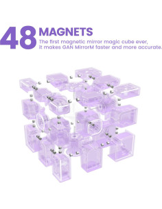 Cubo Espejo GAN MirrorM 3x3 Magnético 48 Imanes Púrpura 2
