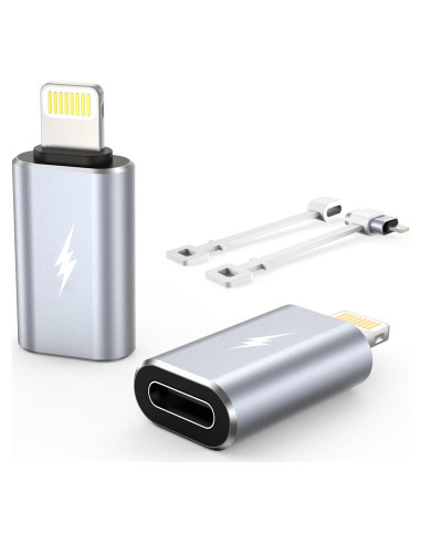 Adaptador USB C hembra a Lightning macho TechMatte 2 Pack 2.2A