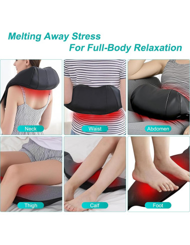 Masajeador de Espalda y Cuello GAXEZO Shiatsu 4D con Calor