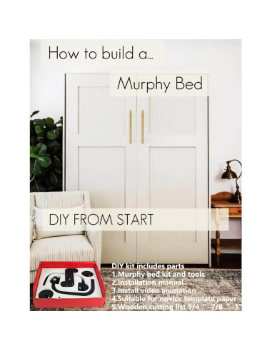 Kit de Hardware para Cama Murphy FleiSleep Horizontal Twin XL