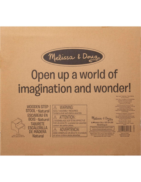 Taburete de Madera para Niños Melissa & Doug - Natural 2 Escalones Taburete de Madera para Niños Melissa & Doug - Natural 2 Escalones