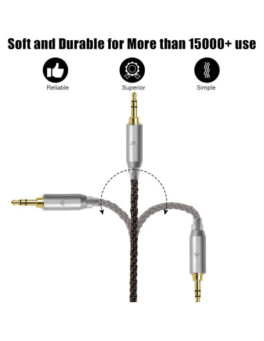 Cable de Audio OFC 8 Núcleos 2 PIN 2.5mm 1.22m okcsc