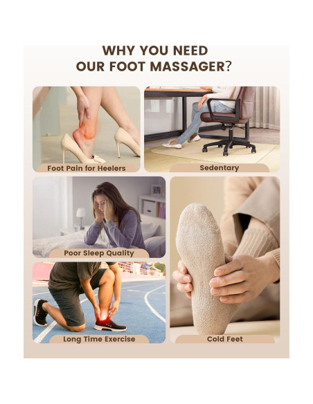 Masajeador de Pies COMFIER CF-5425-3 con Calor y Shiatsu Masajeador de Pies COMFIER CF-5425-3 con Calor y Shiatsu
