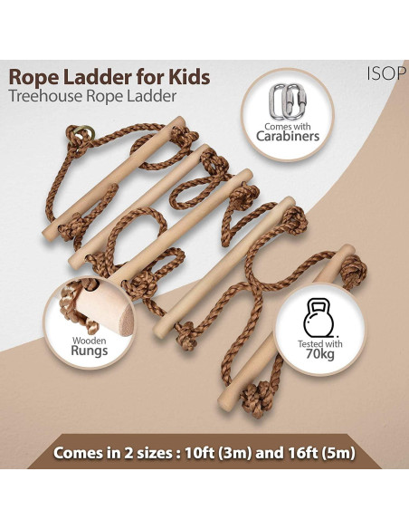 Escalera de Cuerda ISOP 2 m para Niños - Accesorios de Juego Escalera de Cuerda ISOP 2 m para Niños - Accesorios de Juego