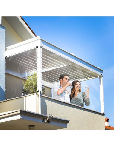 Lona Transparente 0.9x1.8m Sinessy 14Mil Resistente al Agua