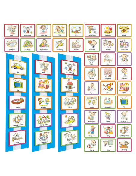 Tarjetas Visuales Geyee 60 Pcs para Rutina Diaria Autismo Tarjetas Visuales Geyee 60 Pcs para Rutina Diaria Autismo
