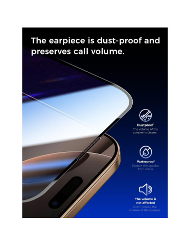 Protector de Pantalla Vidrio Templado MAGIC JOHN para iPhone 16 Pro 6.3"