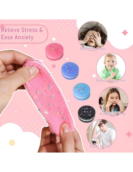 Kit Taba Squishy 4 Piezas Linkho Alivio Estrés Galleta Kawaii Kit Taba Squishy 4 Piezas Linkho Alivio Estrés Galleta Kawaii