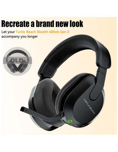 Funda de Silicona para Auriculares Turtle Beach Stealth 600XB Gen 3 - Negra