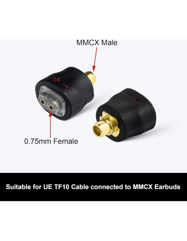 Adaptador MMCX a 0.75mm 2 Pines OKCSC Negro