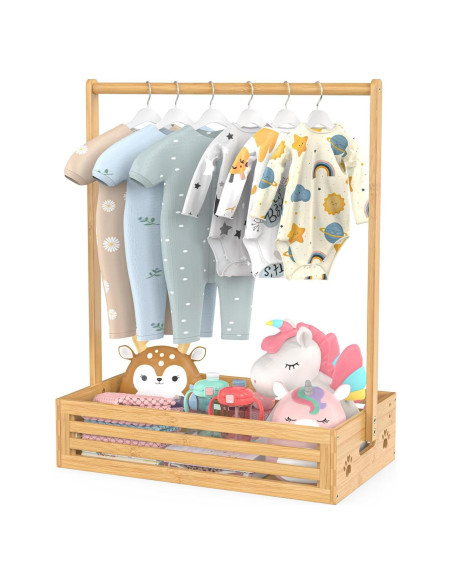 Perchero para Bebés y Mascotas BAMBOOHOMIE con Almacenamiento Perchero para Bebés y Mascotas BAMBOOHOMIE con Almacenamiento