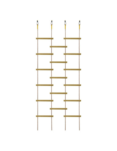 Escalera de Cuerda de Madera Natural NBLOVE 3 en 1 para Niños